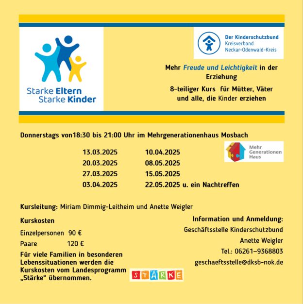 Wir starten wieder einen Elternkurs